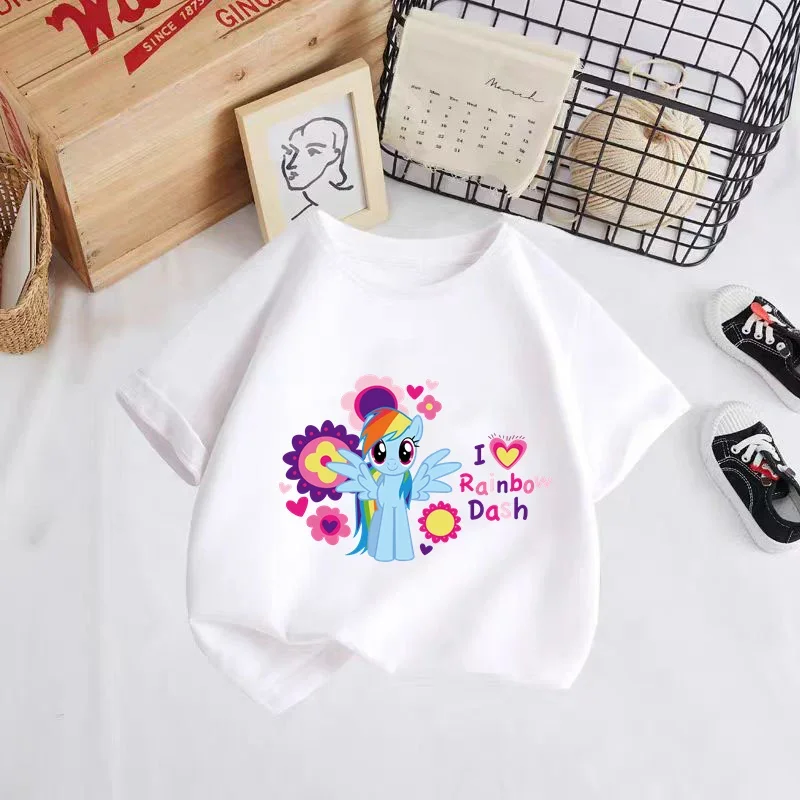 2024 T Shirt Boys Girls Children's clothing Girls Cute cartoon printed clothing top Short sleeve pants Fashion short sleeve