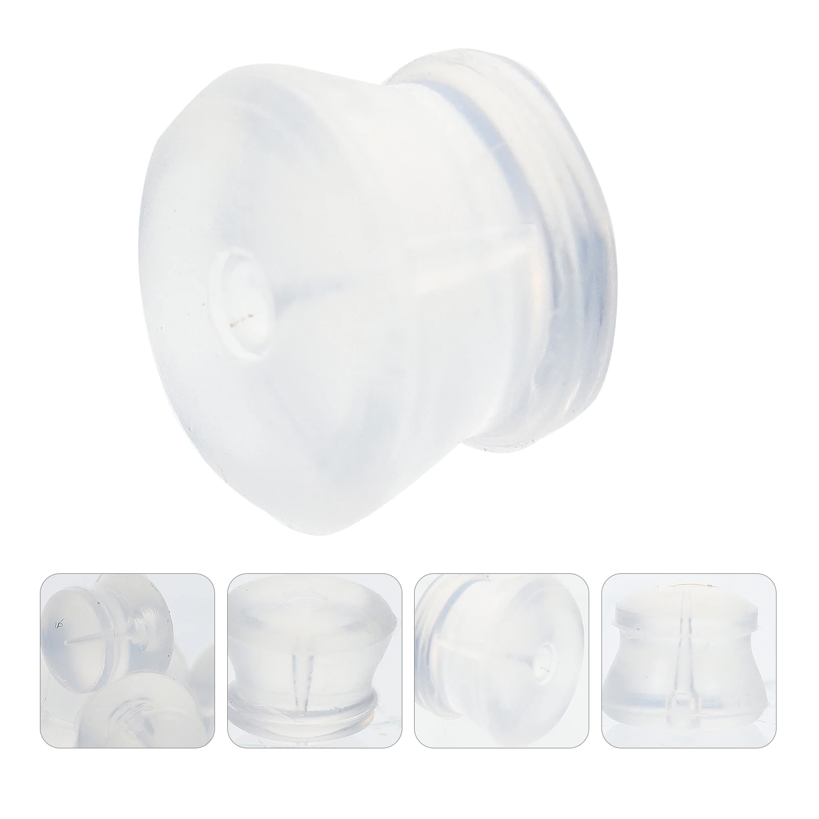 

100pcs Silicone Plugs Soft Stretchy Backs For Hook Studs Diy Earring Accessories Anti-Slip Ear Safe Earring Supplies