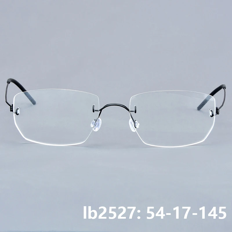 

Denmark Men Square Business Rimless Glasses Frame 2527 Fashion Ultralight 4g Frameless Eyeglasses Women Gold Wire Spectacles