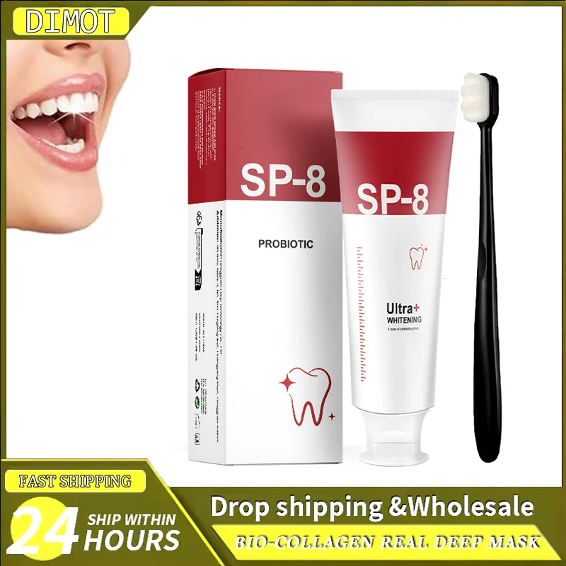 

Sp-8 Probiotic Toothpaste Remove Plaque Stains Deep Clean Brightening Tooth Fresh Breath Quick Repair Cavities Health Care