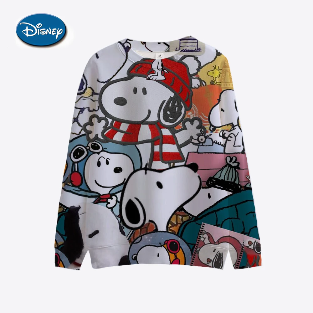 Spring and Autumn Disney Snoopy Printed Hoodie Casual Street Style Fashionable Simple Women\'s Top Pullover