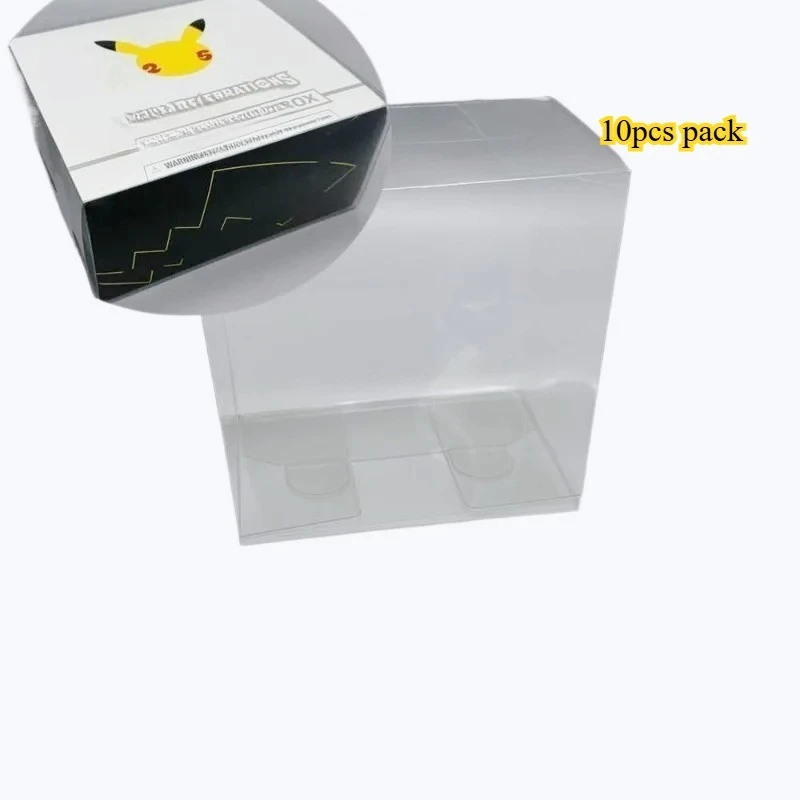 

10pc Dustproof Plastic Protector Protective ETB Trainer Booster Box Display Showcase Storage Box For ETB Pokemond Trading Cards