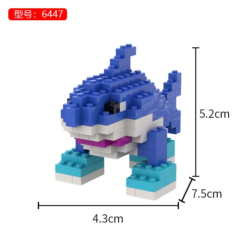 الكلاسيكية الأمريكية للجبال والبحار اللبنات عصا خشبية الناس القرش الناس الأطفال اللبنات لغز الكرتون