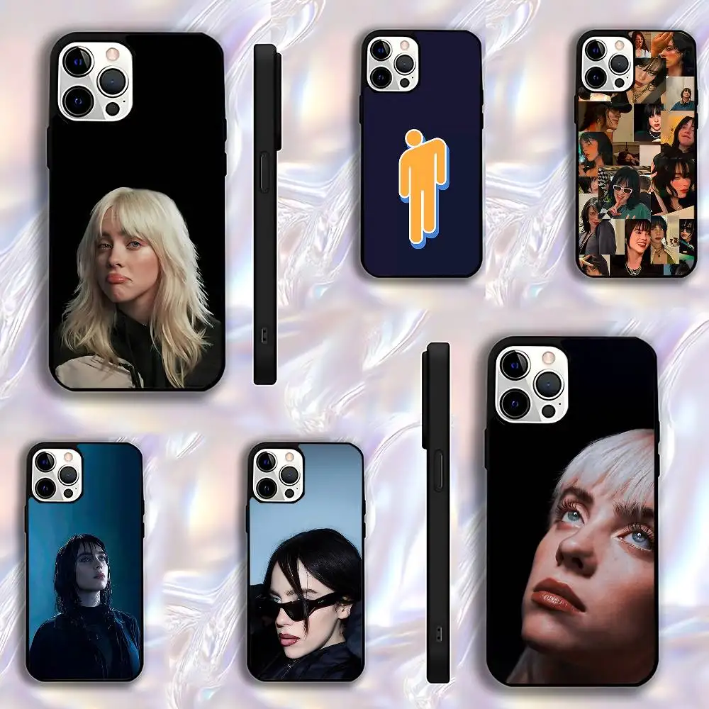 

B-BilliES Singer Phone Case For iPhone 17,16,15,14,13,12,11,Pro,Max,Plus,E,Air,Mini Protective Black Cover