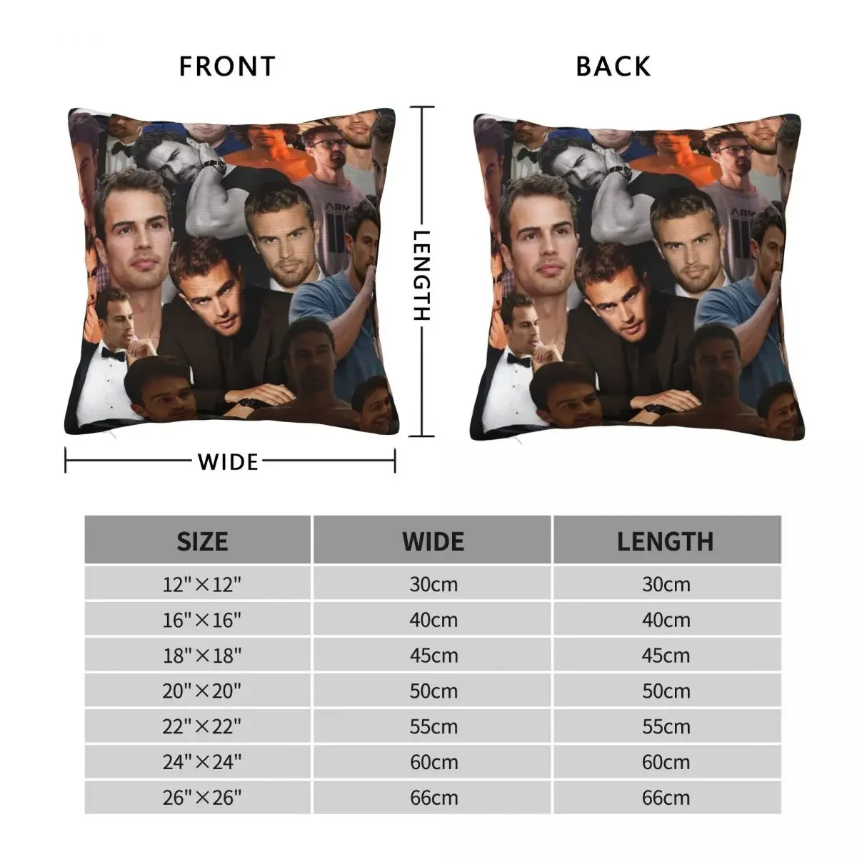 theo james photo collage Throw Pillow luxury decor Bed pillowcases Luxury Pillow Cover pillows decor home