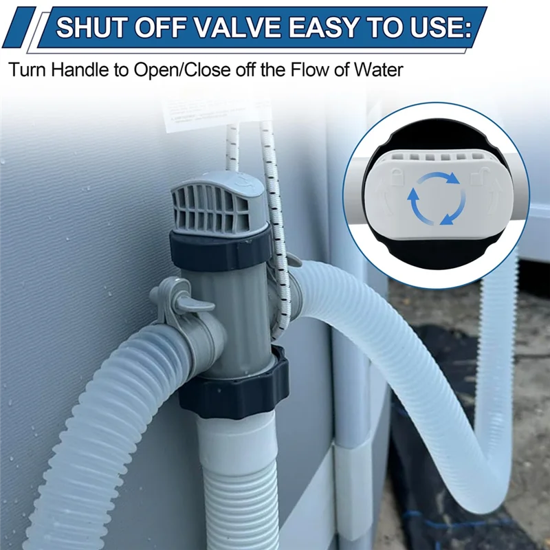 ABZC-Pool Hose Plunger Valve For Intex Above Ground Pool And Pool Pump, 11872 Dual Split Hose Plunger Valve Replacement Parts