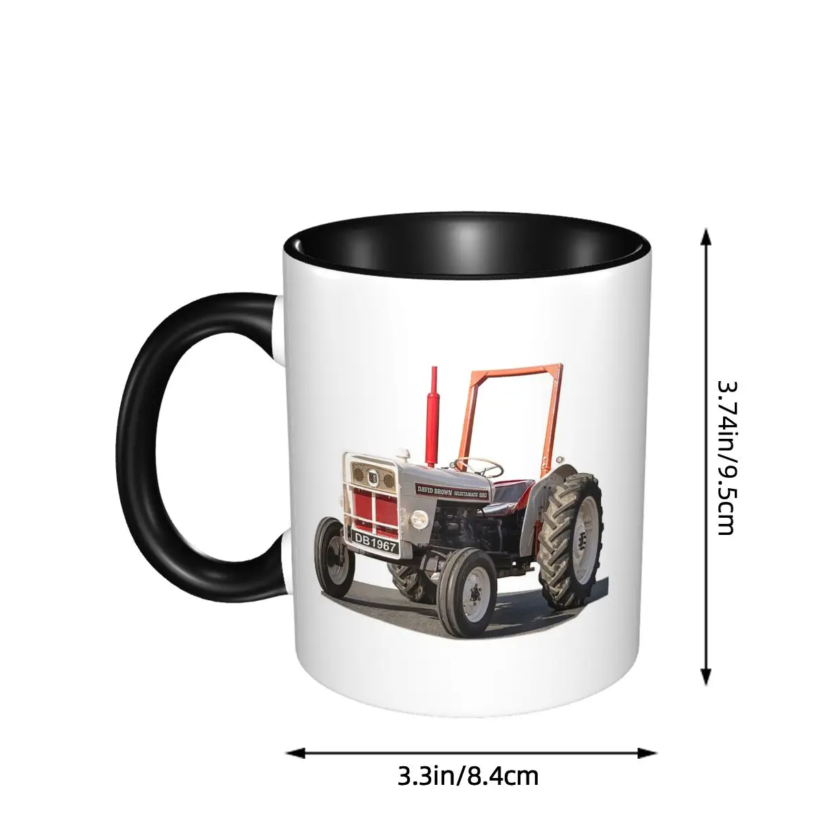 White Vintage Tractor Mug Funny Ceramic Coffee Cups Tea Mugs Milk Cup Drinkware Gifts for Woman Man