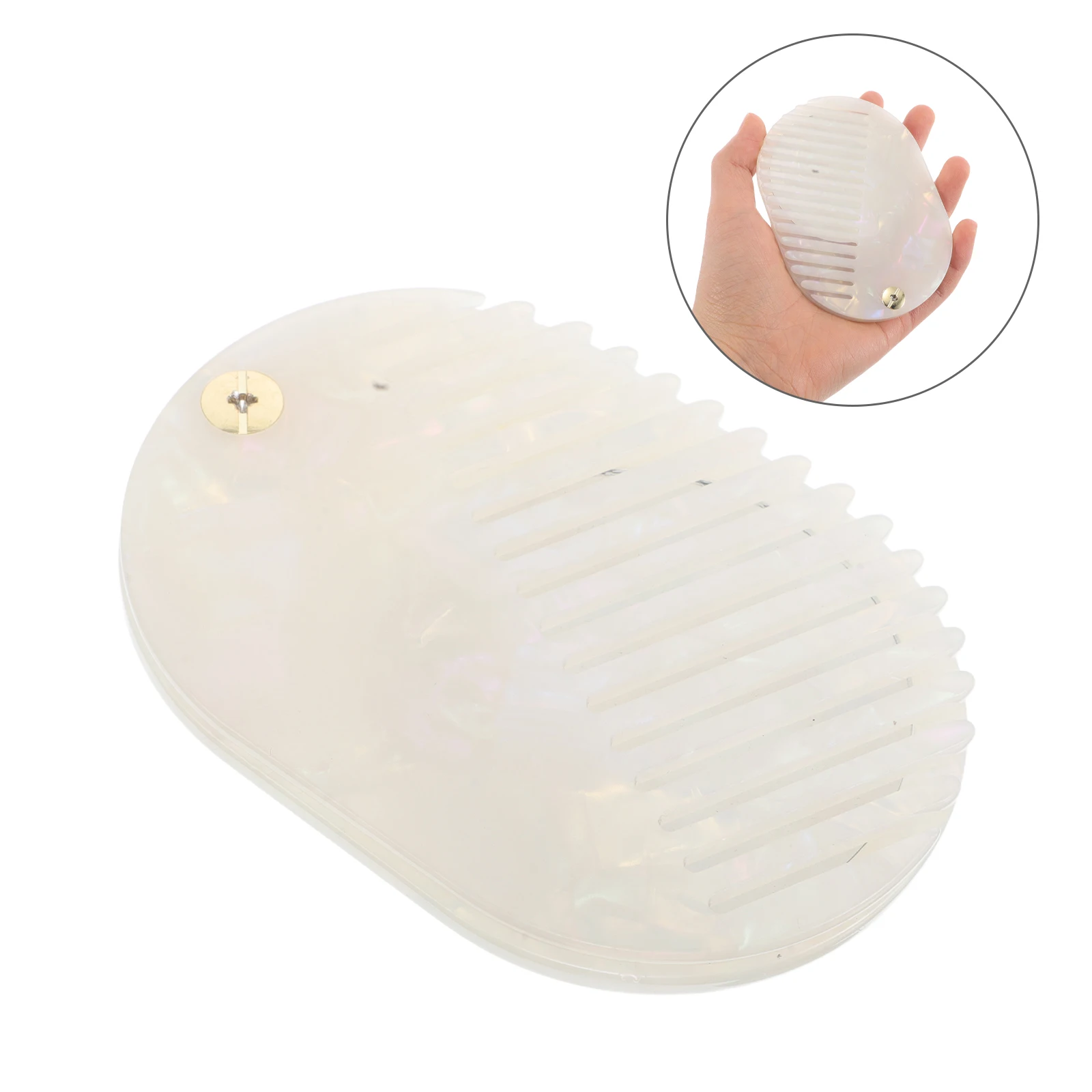 Spiegelkamset Haarborstel met spiegel Reizen Mini Styling Tool Compacte draagbare zak voor dames Meisjes Haarverzorging