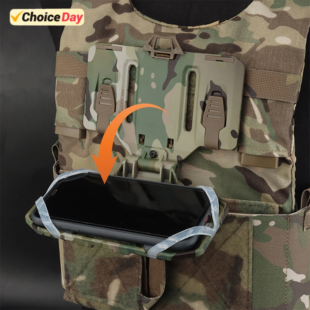 Military MOLLE Folding Navigation Board,Outdoor Tactical Cell Phone Holder Tactical Chest Bag Map Case Admin Panel Airsoft Gear