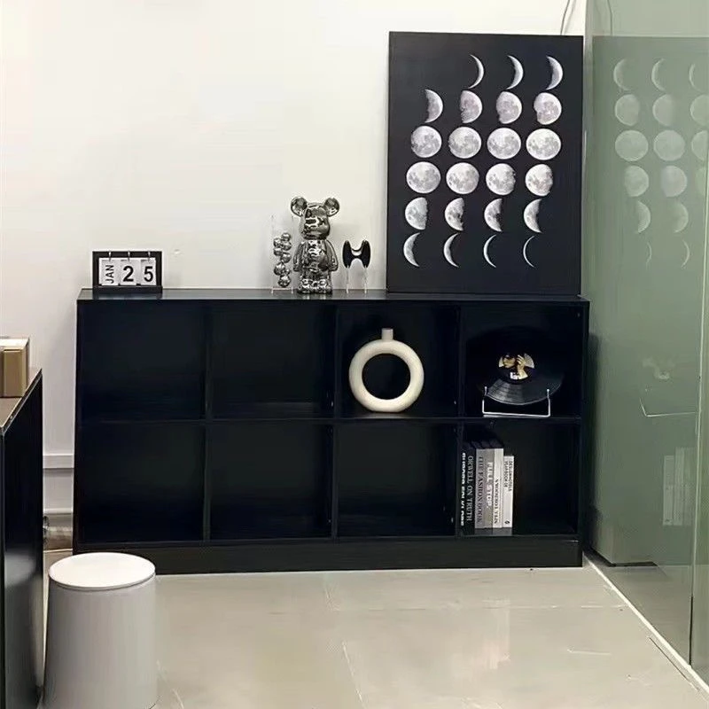 

Black Bookcase Living Room Home Floor Shelf