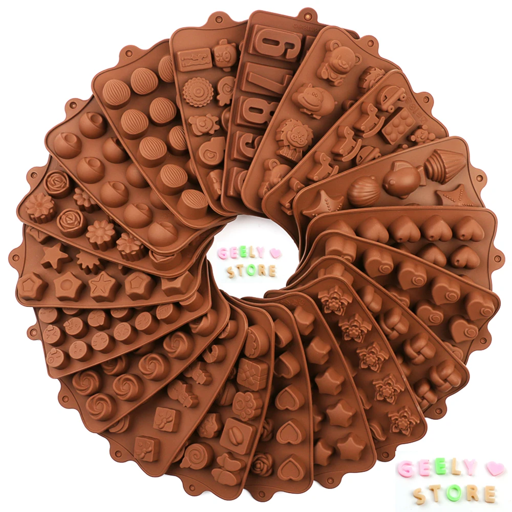 

New Chocolate Molds Kitchen Gadget DIY Silicone Food Grade Non-stick Cake Baking Design Candy Mold SILICON 3D Mold