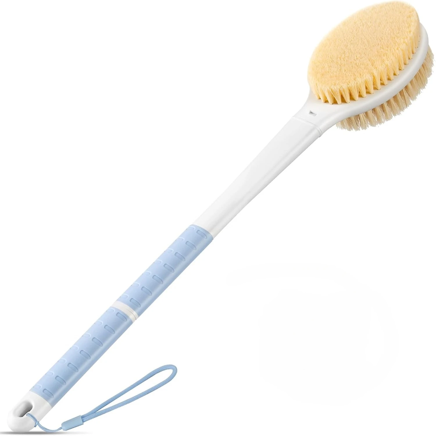

Back Scrubber Body Shower Brus Anti Slip Long Handle Bath Brush with Stiff Soft Bristles Showering Exfoliator Wet Dry Brushing