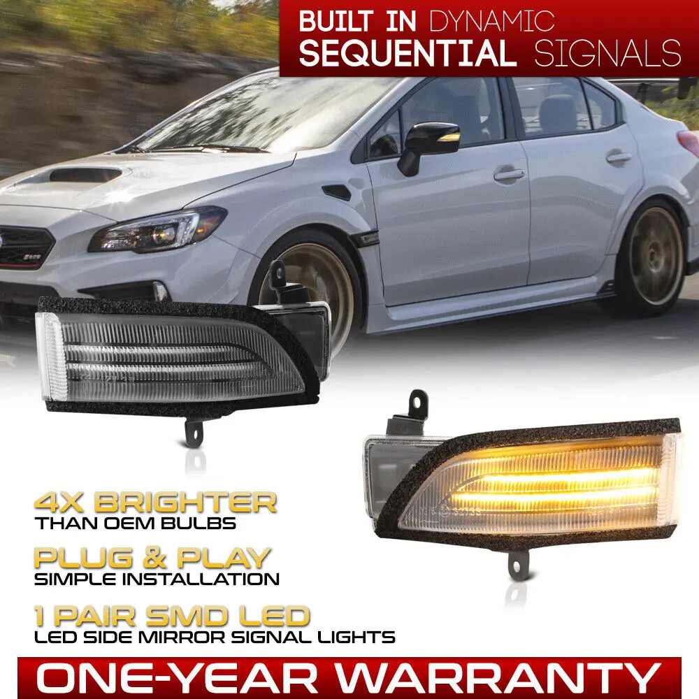 

[SEQUENTIAL]Amber LED Side Mirror Light Lamp For 2015-2021 Impreza/WRX/Crosstrek