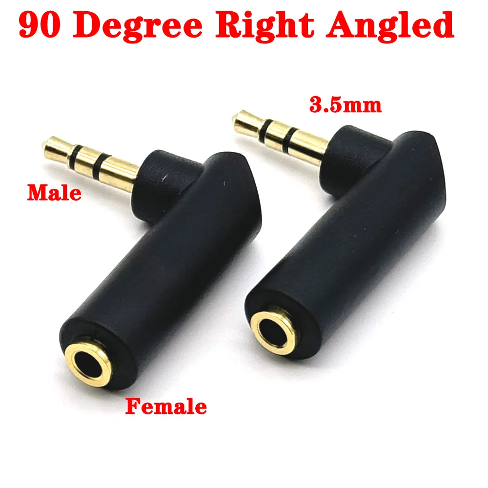 

3.5mm Female Jack to 6.35mm Male Jack Right Angled Plug Headphone Adapter connector