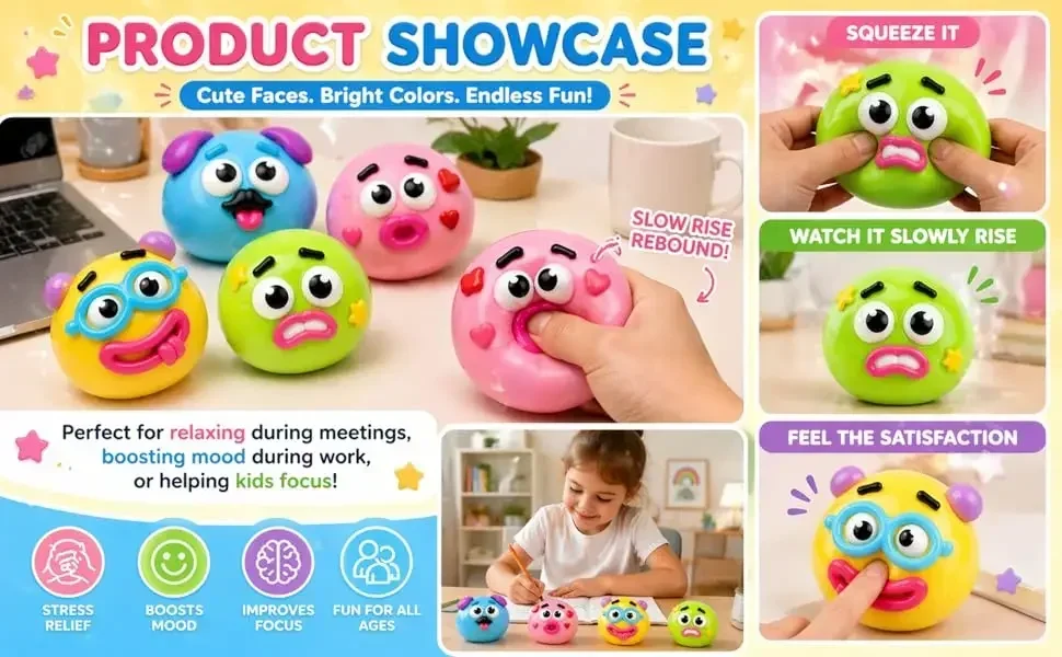 2026 NEU Smushers Squishy, Curiosities Hundegesicht-Wechsel-Squishy-Spielzeug, weiches, formbares, niedliches, langsam aufsteigendes Quetschspielzeug, lustiges Geschenk für Erwachsene – Detail 4