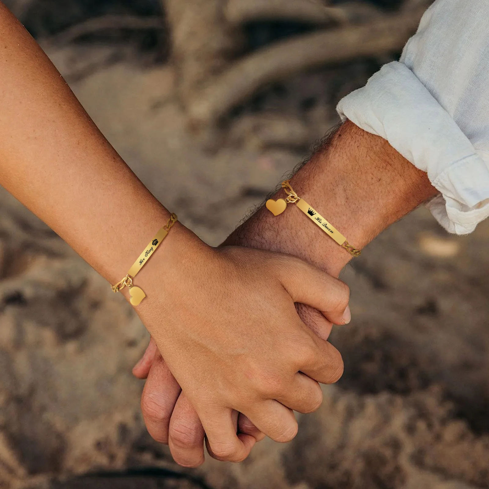 

2PCS Couples Bracelets Adjustable Best Friend Bracelets set Anniversary Gift Long Distance Jewelry Suitable for wrists 15cm-20cm