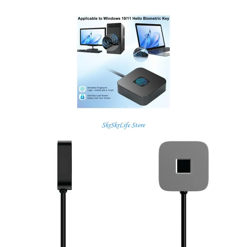 

E65E Office Fingerprint Reader USB Passwordless Login Stable Metal Construction Wins System Support