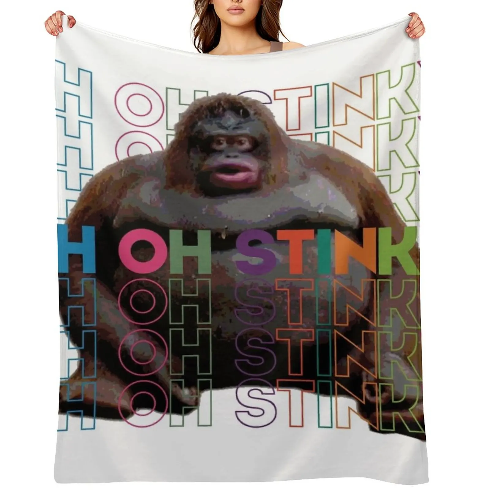 

Uh oh stinky Throw Blanket Baby Beach heavy to sleep Luxury Designer Blankets