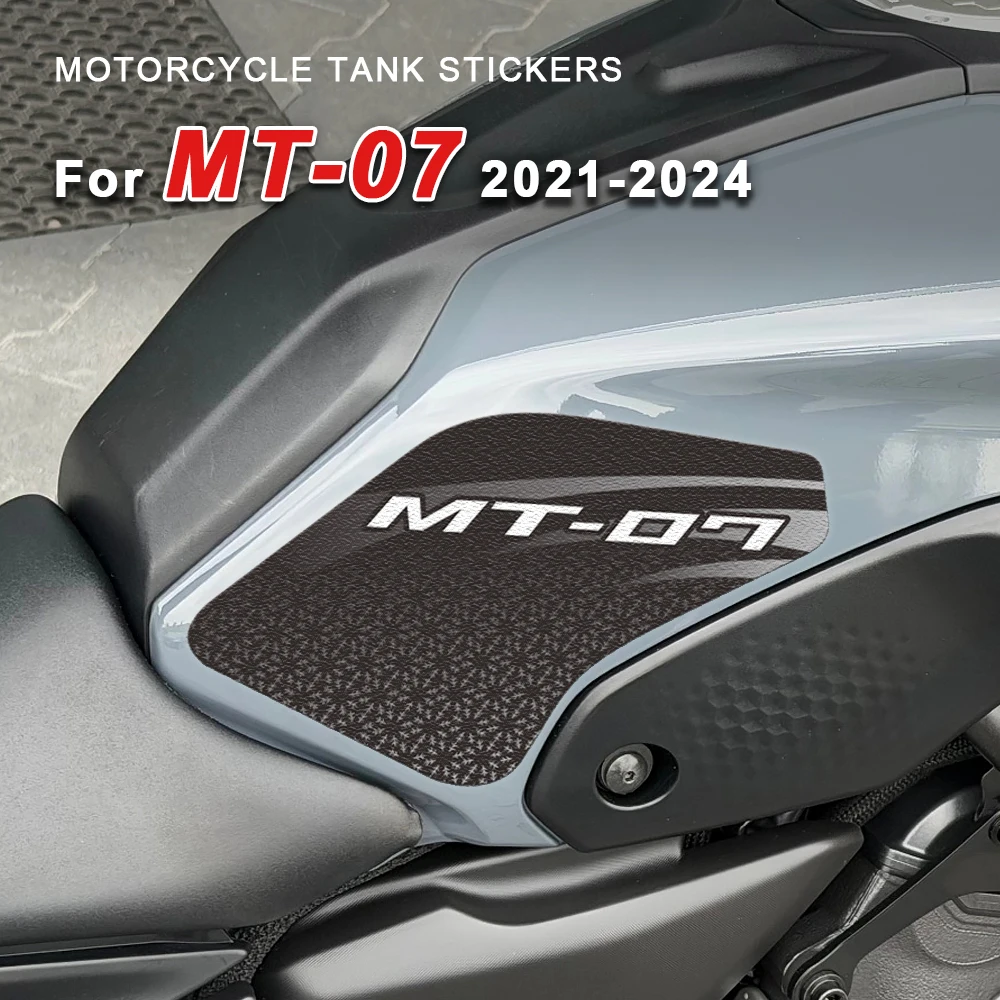 

Anti-slip Motorcycle Fuel Tank Pad Protector For Yamaha MT-07 MT07 MT 07 2021-2024 Side Tank Decal Motorbike Sticker Accessories