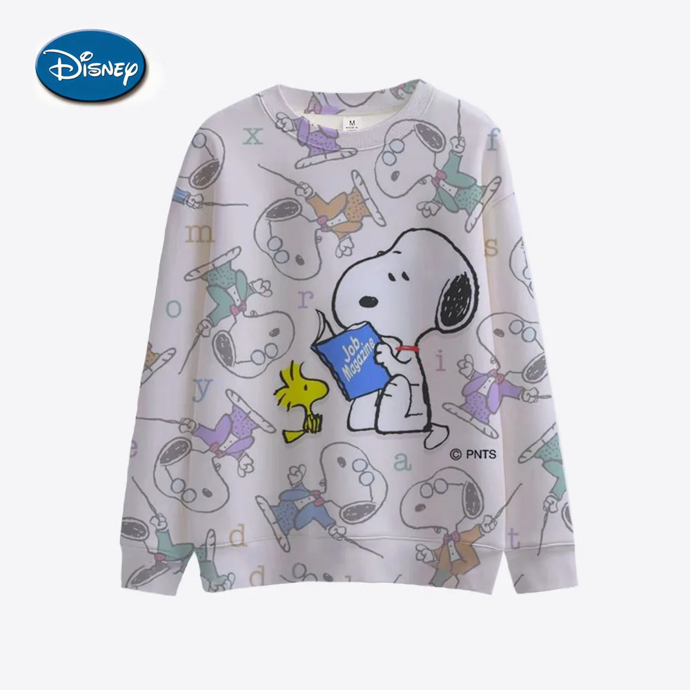 Snoopy Cartoon Anime Women\'s Hoodie Spring and Autumn Edition Women\'s Round Neck Hoodie 2024 New Fashion Couple Sportswear Top