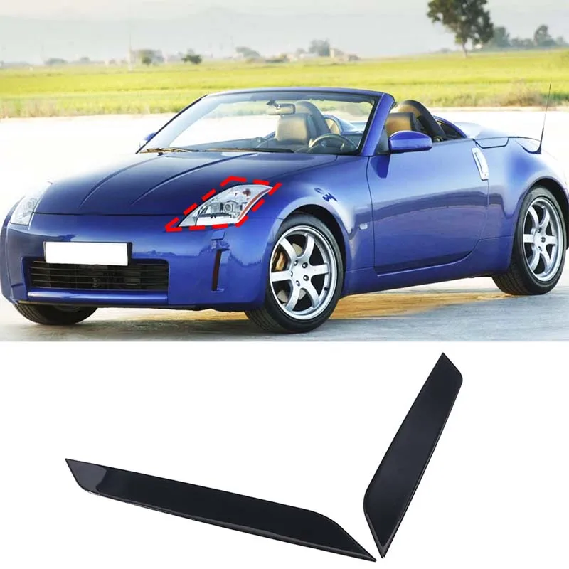 

For Nissan 350Z 2003-2006 PVC Black Car Forward Tail Light Eyebrow Decorative Sticker Car Accessories