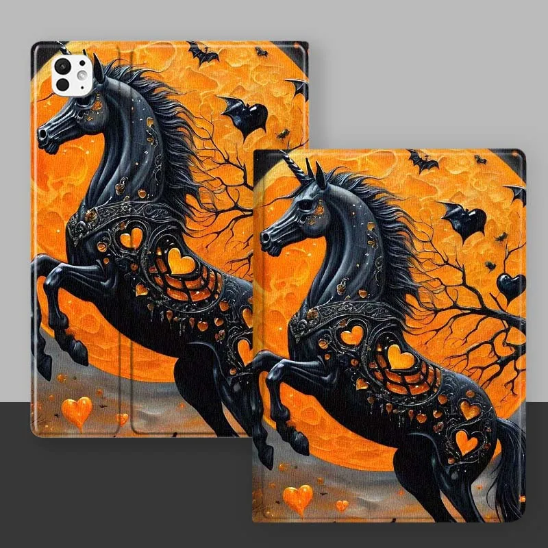 Horse Art Fashion Luxury Cover For iPad Pro Mini Air 1 2 3 4 5 6 7 10 11 th 8 9 gen 11 M4 M5 Foldable Tablet Case