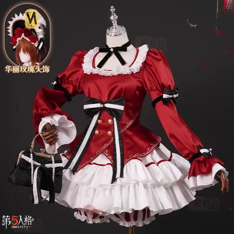 

HCos Identity Ⅴ Gardener Cosplay Costume Emma Woods Role Play Mary Women Elegant Halloween Party Dress Suit Full Set