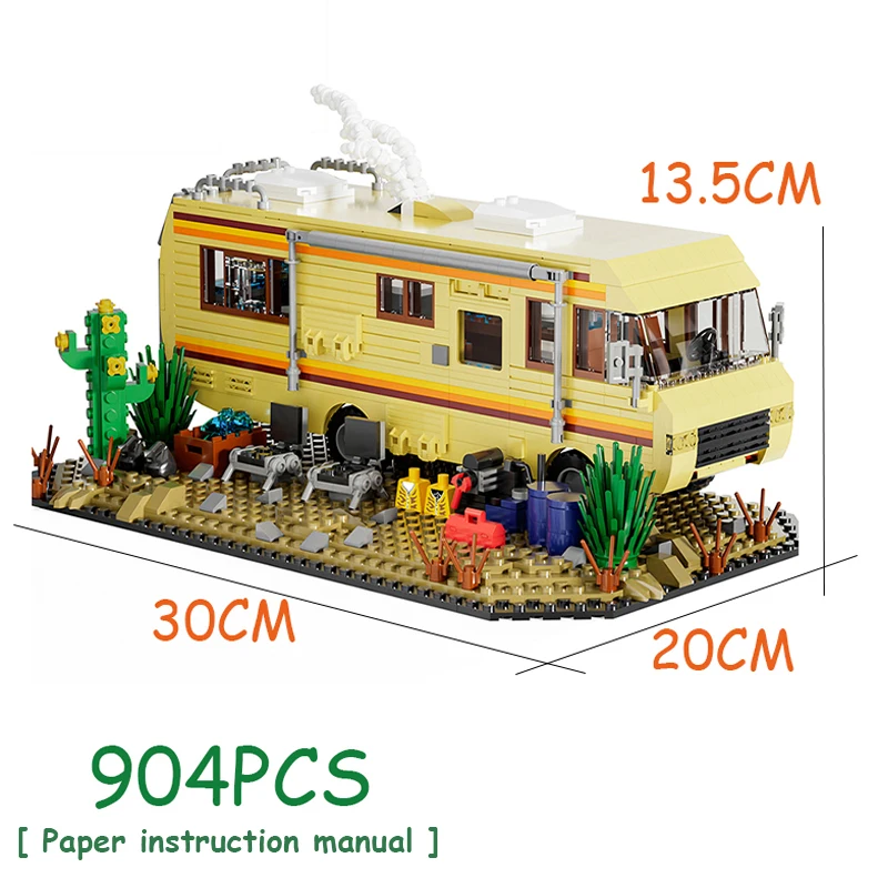 Technical Breaking Bad RV Adventure Camper Bus Car Model Building Blocks Fit Car Vehicle Assemble Bricks Toys For Avid Fans image 3