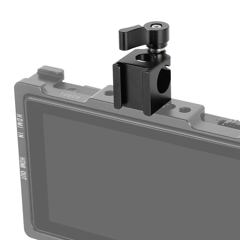 Camvate ที่ยึดแบบก้านเดี่ยว15มม. พร้อมที่ยึดรองเท้า1/4 "-20ตัวผู้ป้องกันการบิดสำหรับไมโครโฟนกรงสำหรับกล้องมอนิเตอร์ตัวรองรับ15มม.