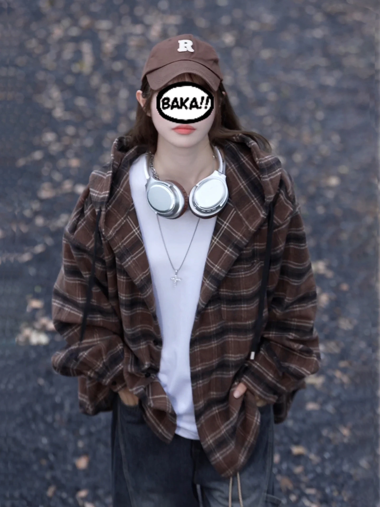 

Retro American Plaid Hooded Long Sve irt Men's Loose Sle Autumn Neutral Wind Coat Casual Breathable Thin Material