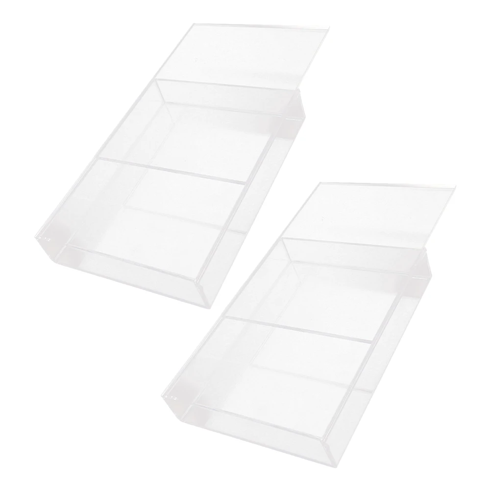 

2pcs Acrylic Preserved Flower Display Box Clear Durable Case For Dried Arrangements Diy Wall Mounted Memory Frame Keepsake