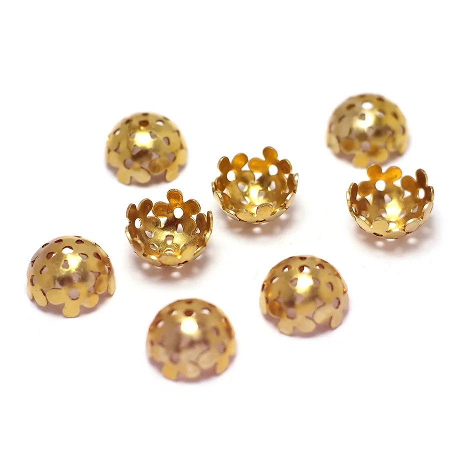 

20pcs Brass Earrings Charms,Plum Spacer,Brass Flower Connect For Gemstone Edging,Beads Spacer,Earring Jewelry Making