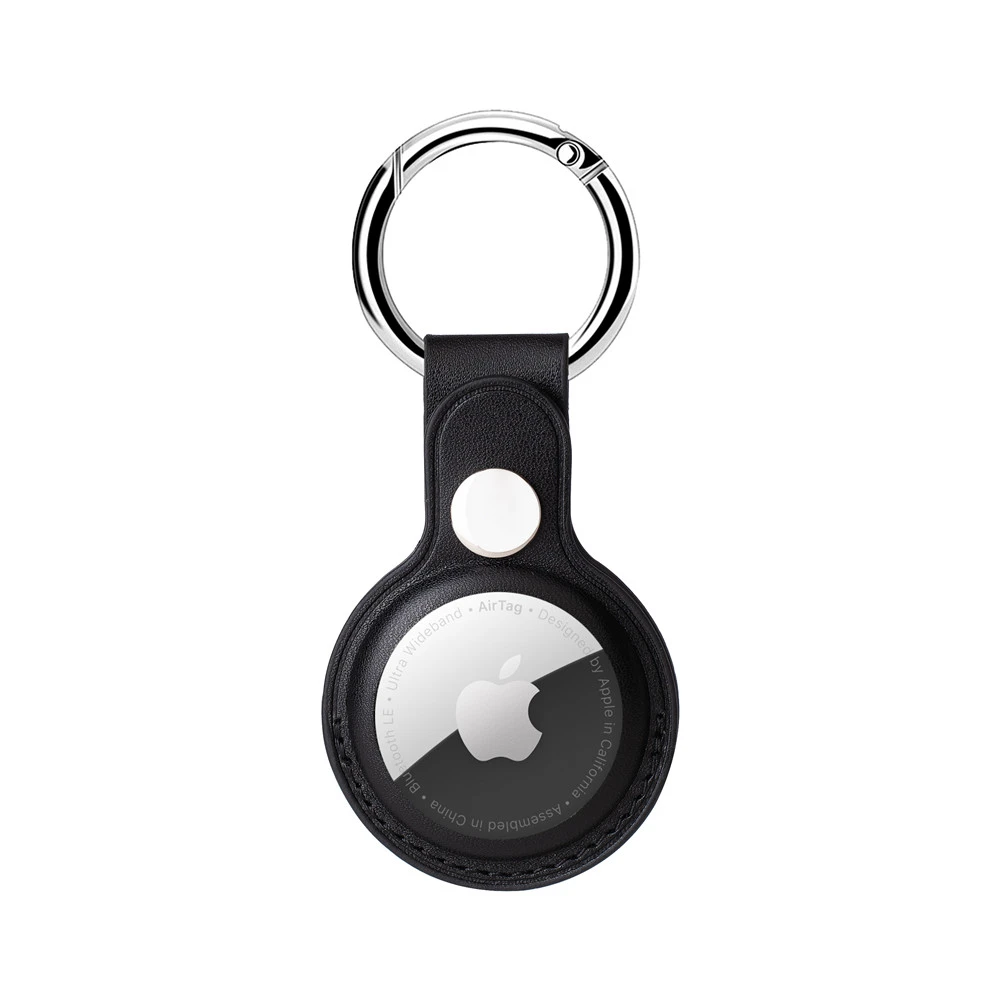 Porte-clés Airtag et porte-étiquette d\'air en cuir, étui de suivi de protection avec boucle, porte-clés pour Apple AirTags