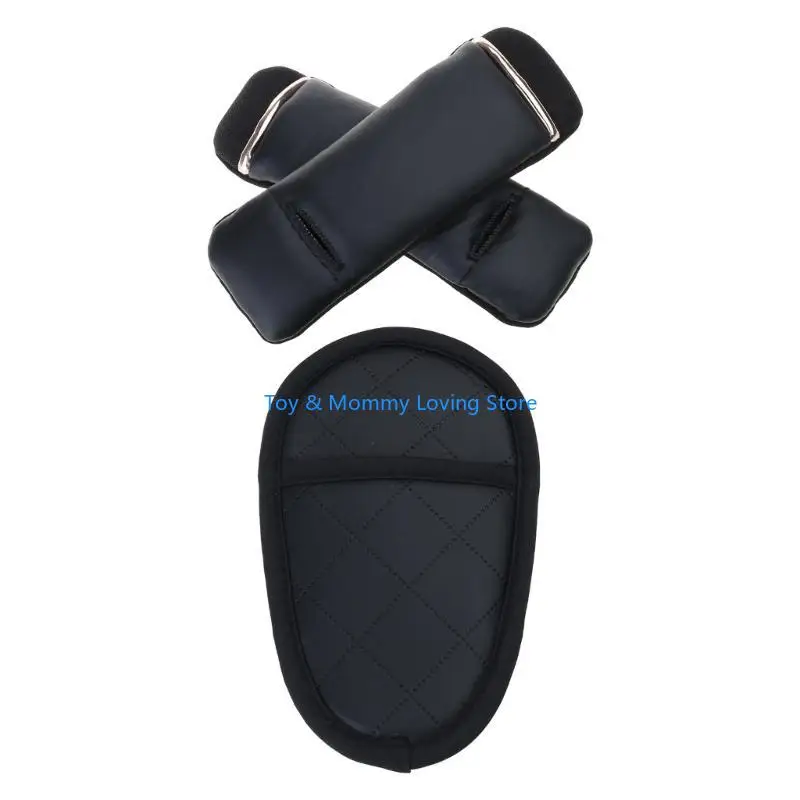 Y1QF حزام السيارة العالمي يغطي تنفس حزام عربة وسادة 3 منصات وسادة حزام الأمان توفر لمسة مريحة لمولودك الجديد