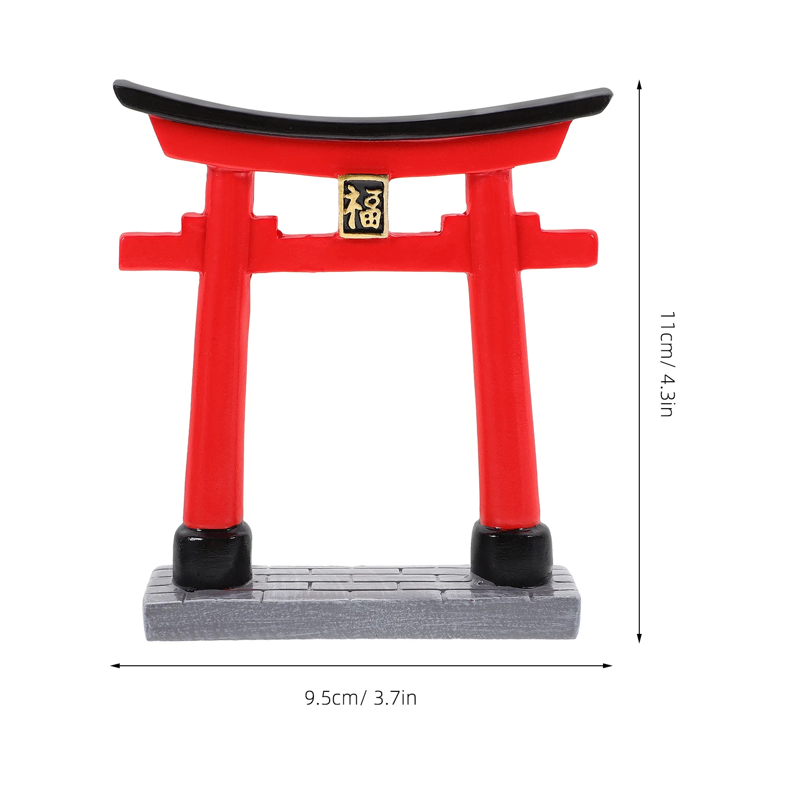 Fish Tank Zen Garden Shrine Torii Gate Ornament Aquarium Decor Resin Accessories