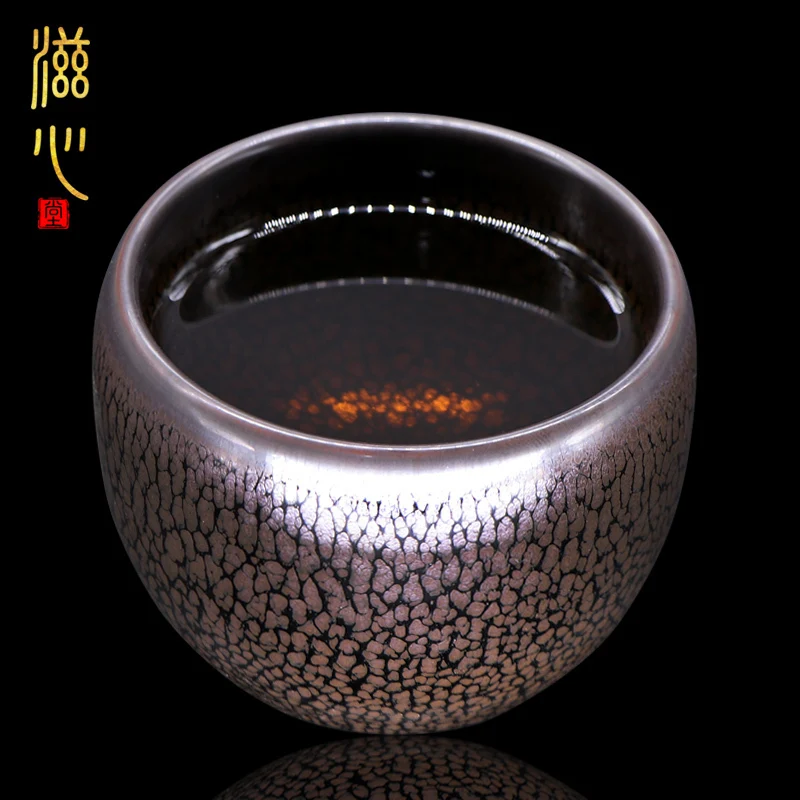 Zixin Tang Wan Wenhui Jianzhan Partridge Spot Hand Holding Tianmu Glaze Master Handmade Tea Tasting Cup