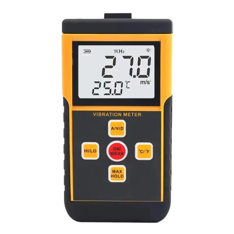 TM63B Portable Digital Vibration Meter High Precision Tester for Measuring Velocity and Acceleration