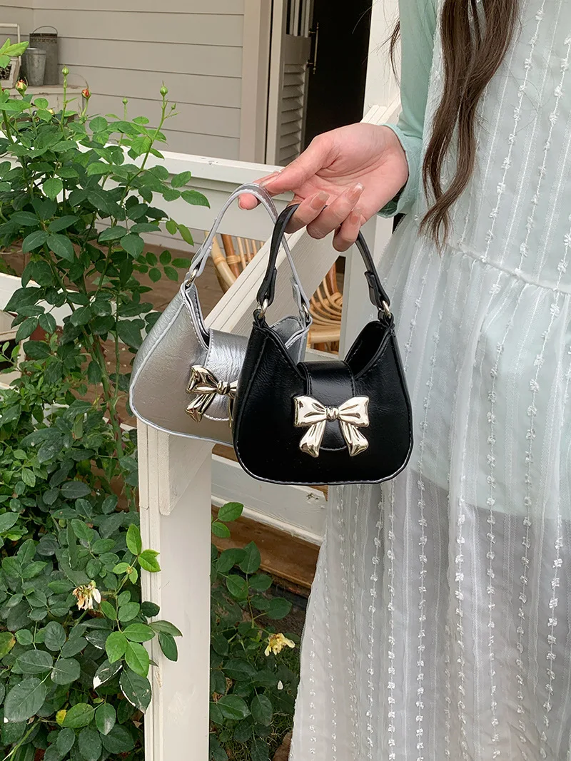 

TRSYPHXM 2024 new Niche bow handbag new spring/summer trend mini lipstick chain bag crossbody mini small bag for women