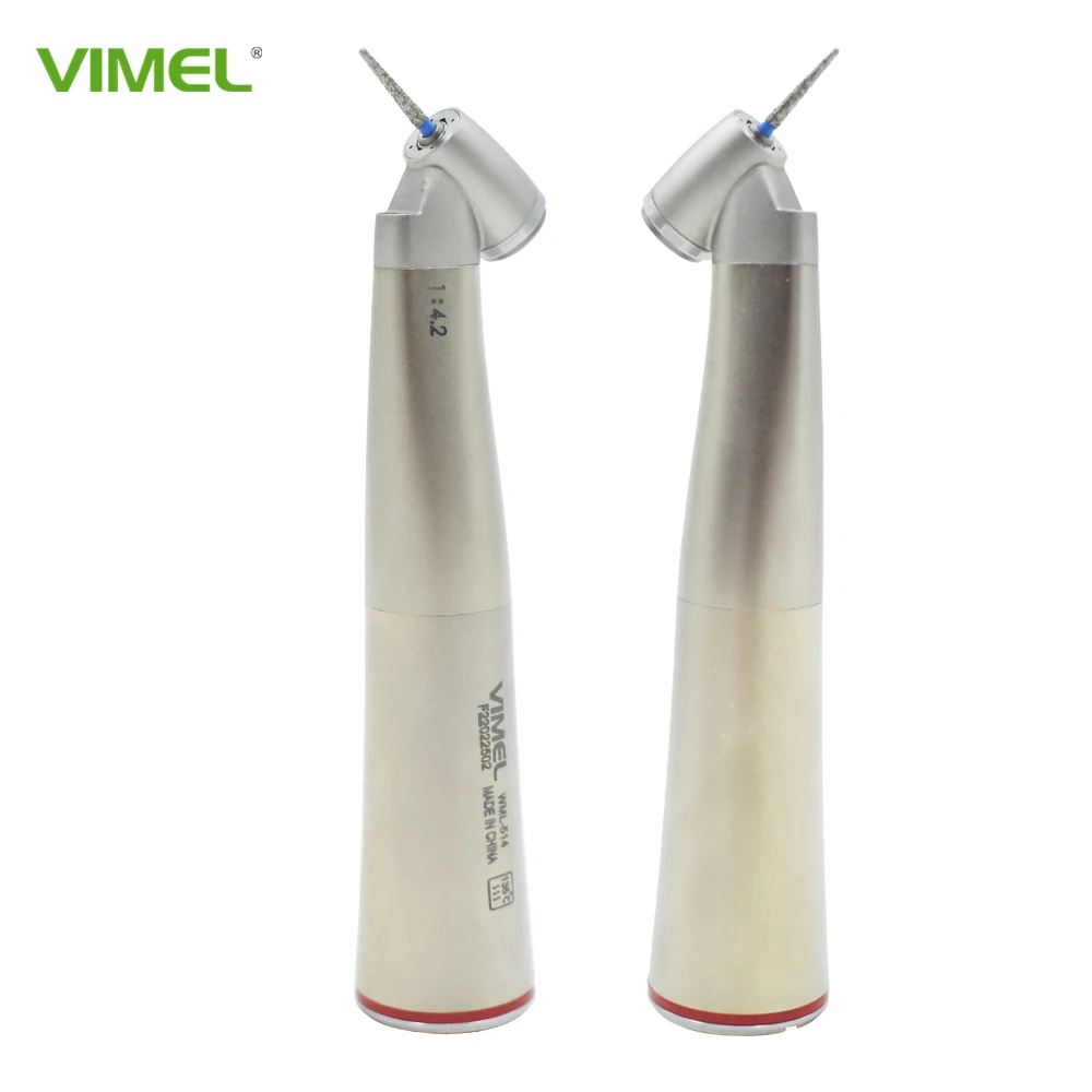 Dental 1:4.2 increasing slow speed Z45L contra angle electric micromotor dental handpiece 45 degree with led fiber optic