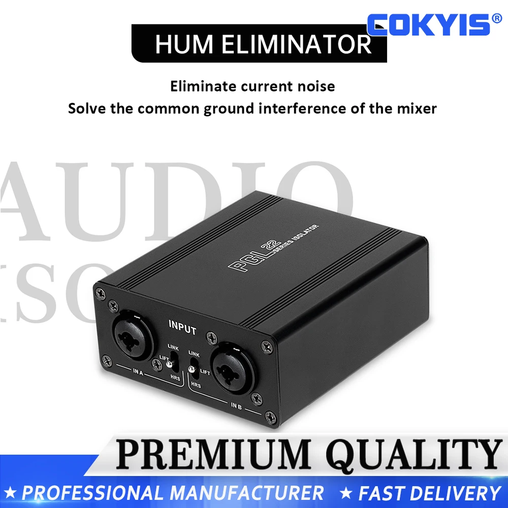 Audio Isolator Current Dual-Channel 6.5 XLR Mixer Audio Isolator Current Sound Noise Mixer Microphone Common Ground Filter