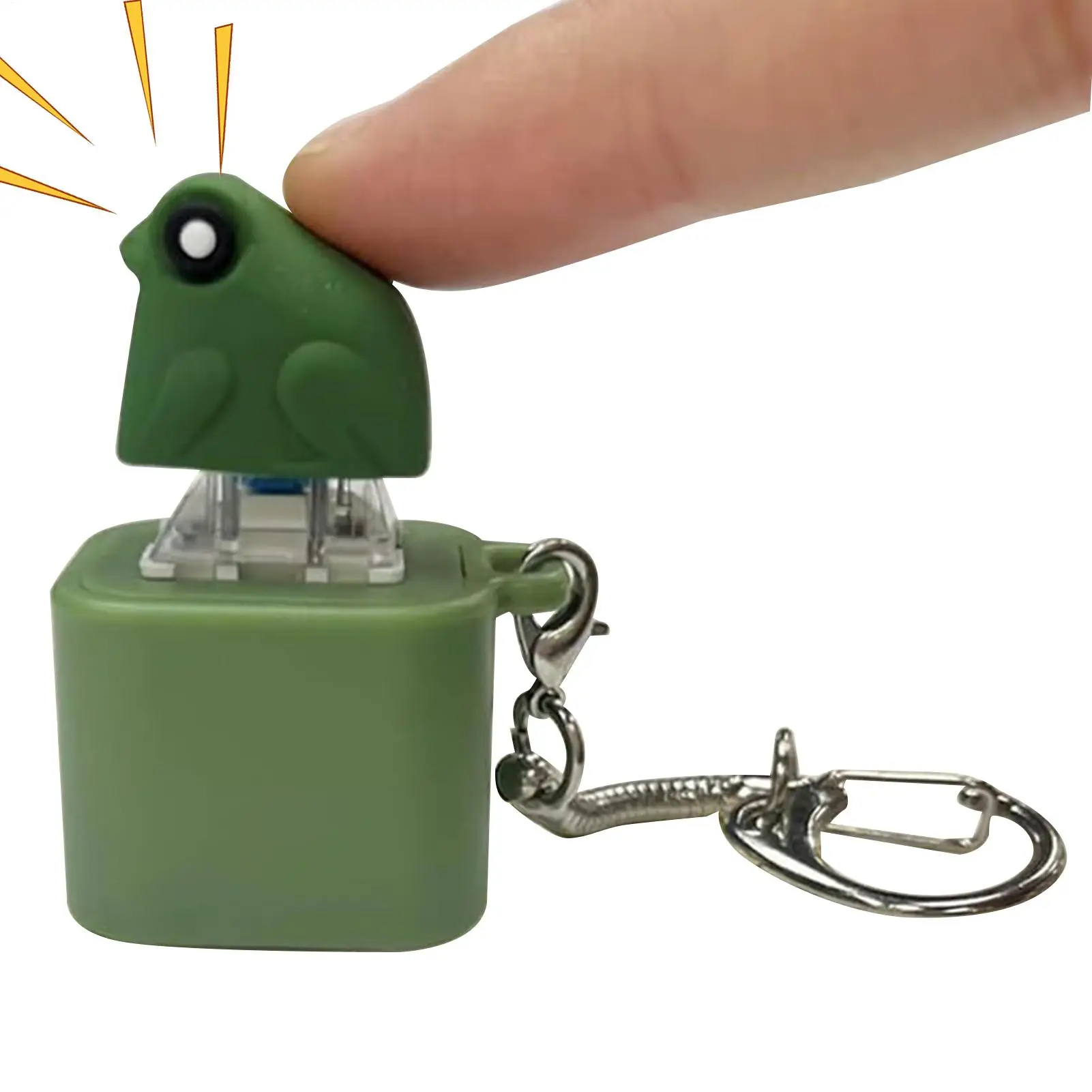 Clicant Fidget jouet adulte Fidget jouet anti-Stress jeu sensoriel lueur et son grenouille porte-clés pour jeunesse enfant lieu de travail école