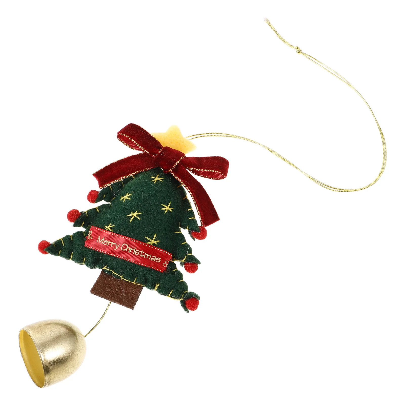 

Wool Felt Christmas Tree Pendant Ornaments for Hanging Wood Festive Decorations Holiday Party