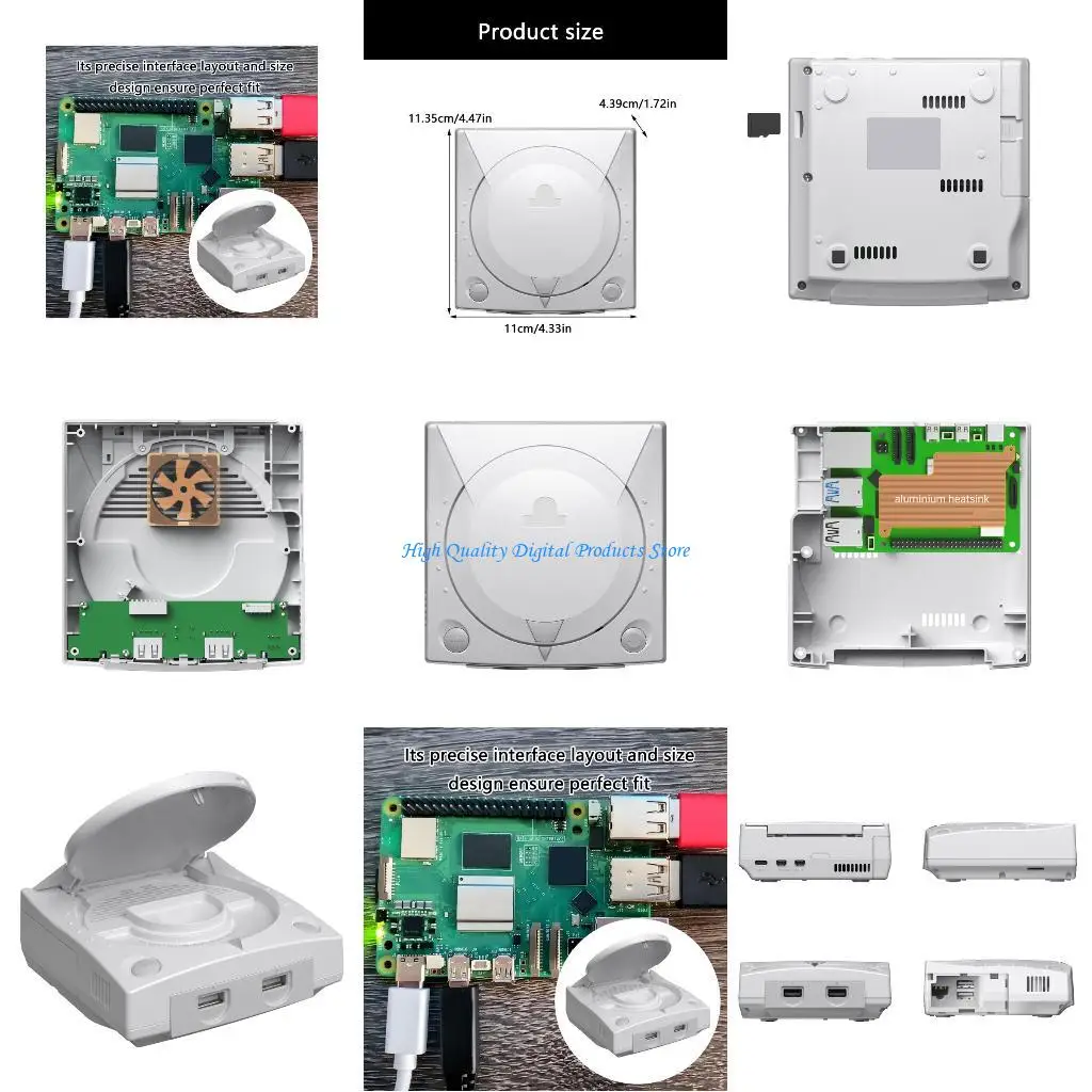 

U2JE Quick Installation Dream Case with Card Slot Cooling Fan Advanced Cooling System Dream Case Portable for Pi 5