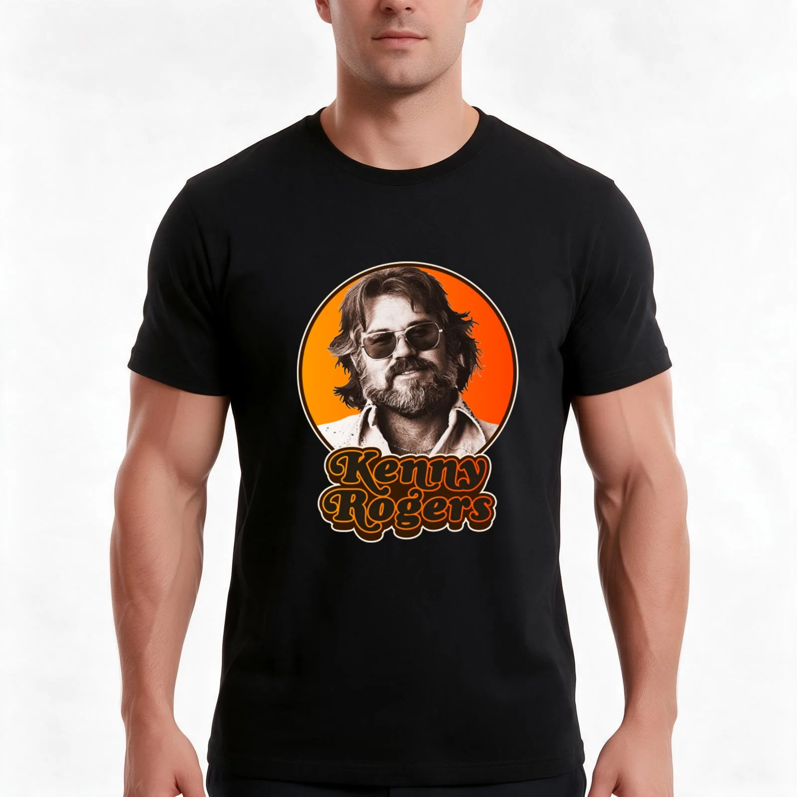 Kenny Rogers T-Shirt Summer Casual Cotton Tee Oversized Streetwear Tops Vintage Graphic Print Loose Fit Short Sleeve