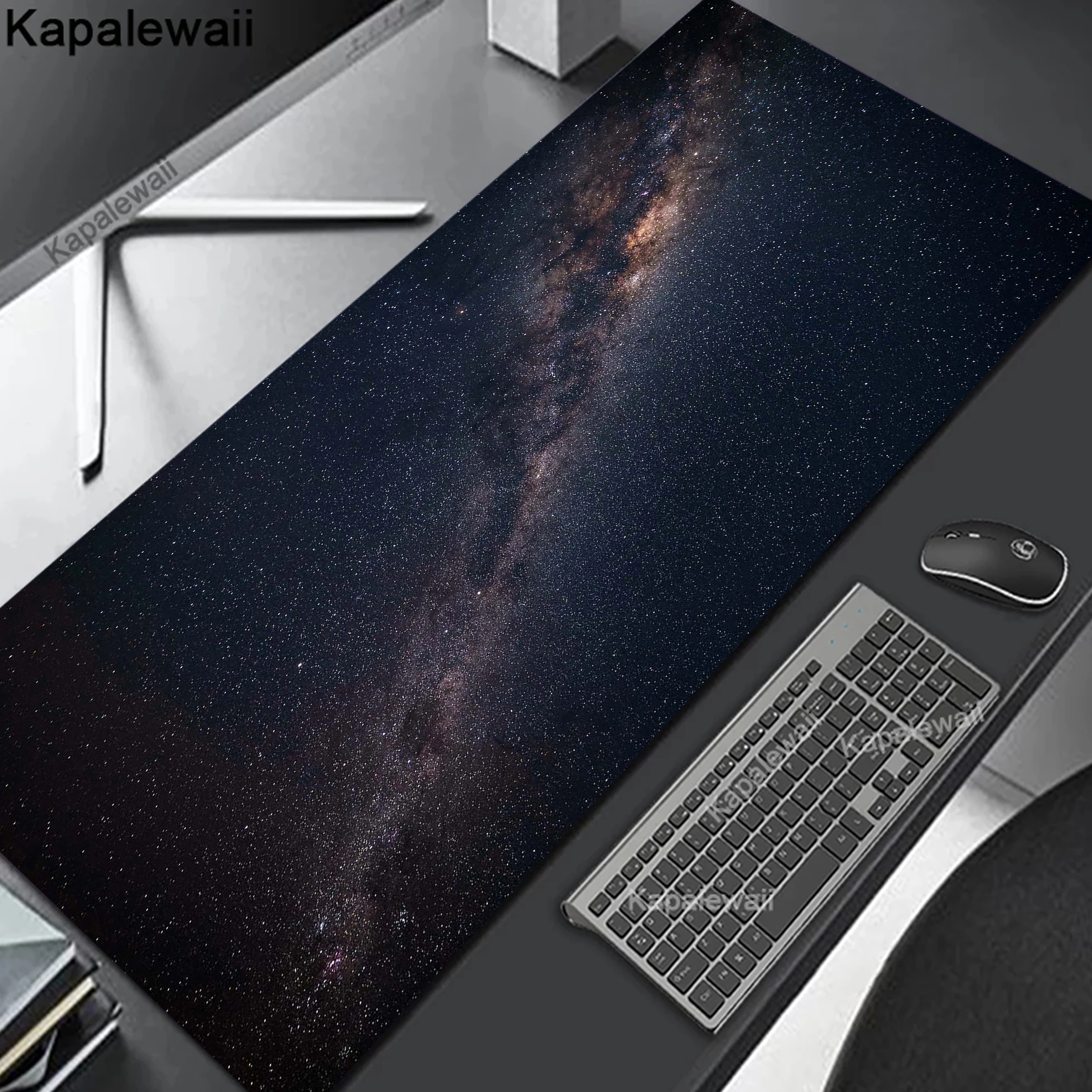 

Starry Sky Gamer Professional Computer Mouse Pad Gaming Mousepad Oni Mask Locking Edge Large Mousepad XXL Game HD Print Carpet