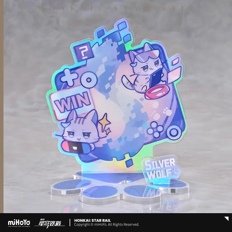 【Pre-sale】 Official miHoYo Honkai: StarRail Genuine Littlest Cat Cat Anime Peripheral Silver Wolf Doll Figures Ornaments Gift