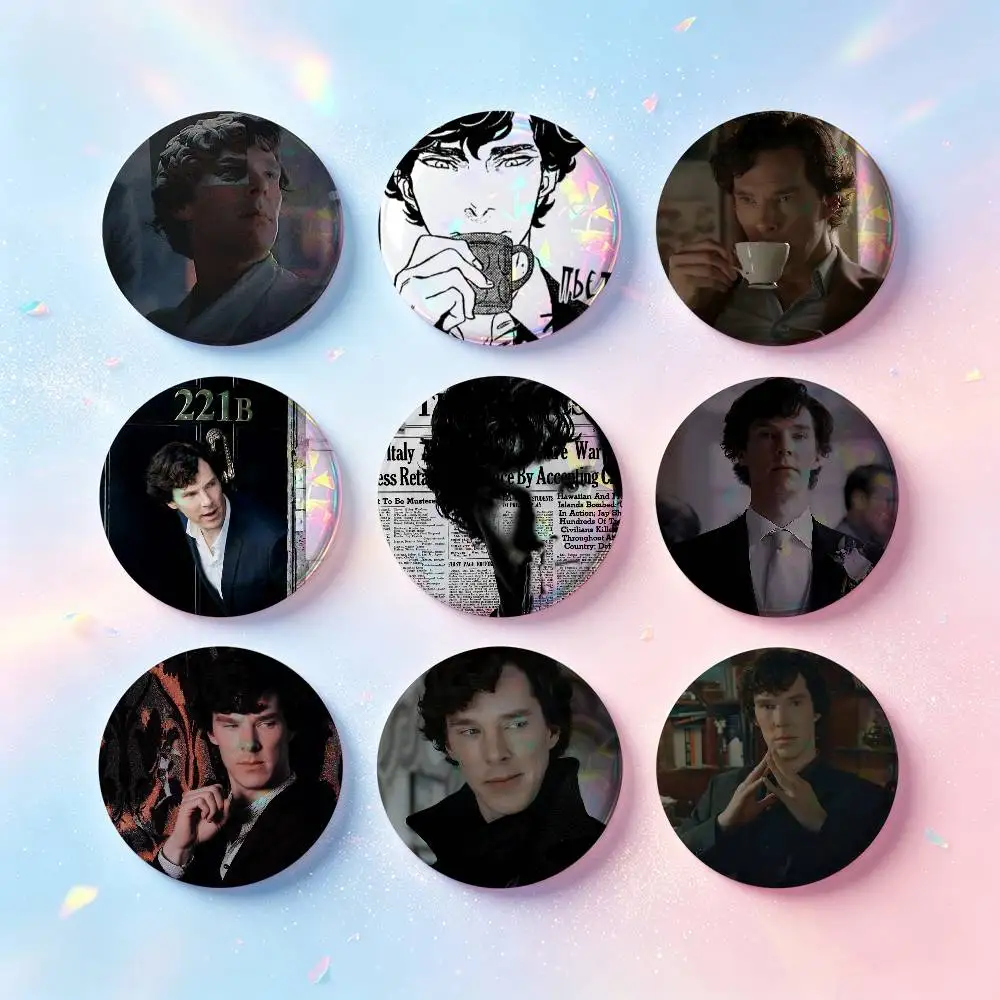 S-Sherlock Badges 25 32 44 58 75 mm Round Customizable Wholesale Fan goods Self-made fan freebies