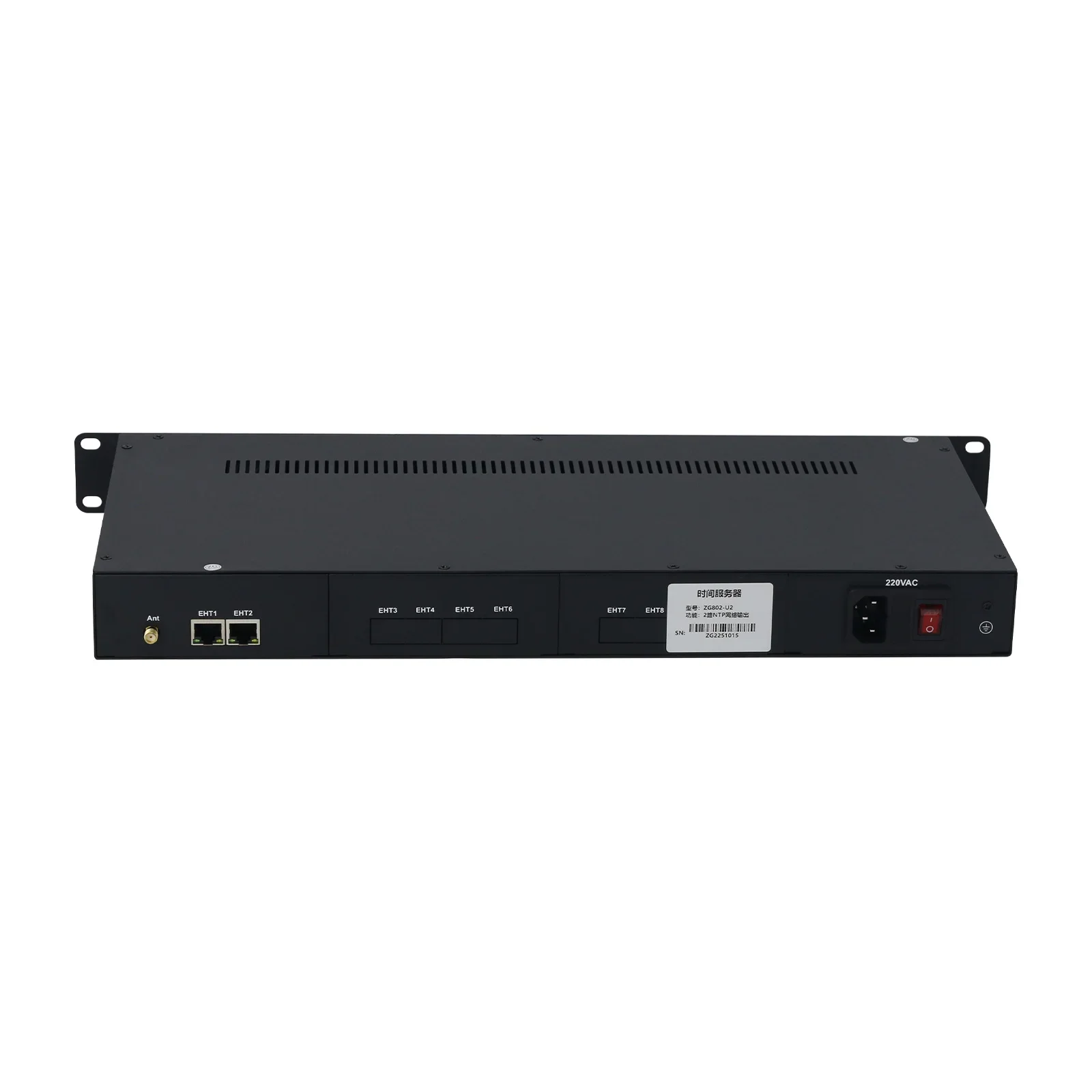 2026 NTP Server Network Time Server 1U Rack Type (2 Network Ports + 20m Mushroom Antenna) for Beidou GPS