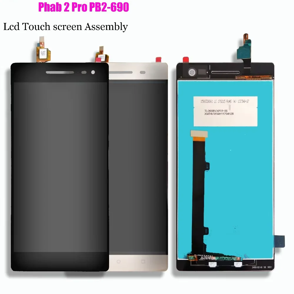 6.4inch For Lenovo PHAB2 PRO PB2-690N PB2-690 Lcd Screen Display WIth Touch Glass DIgitizer Assembly Replacement Parts