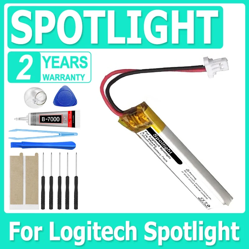 Brand-New Replacement Battery For Logitech Spotlight PPT Page turning pen Li-Po Bateria + Tools
